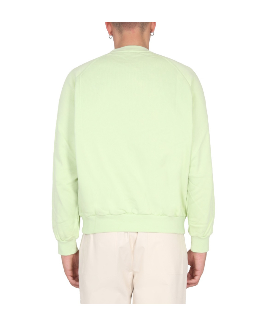 Sunnei Logo Embroidered Long-sleeved Sweatshirt In White