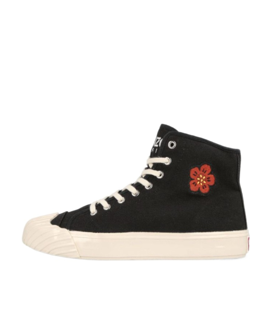 KENZO KENZO BOKE FLOWER EMBROIDERED HIGH-TOP SNEAKERS
