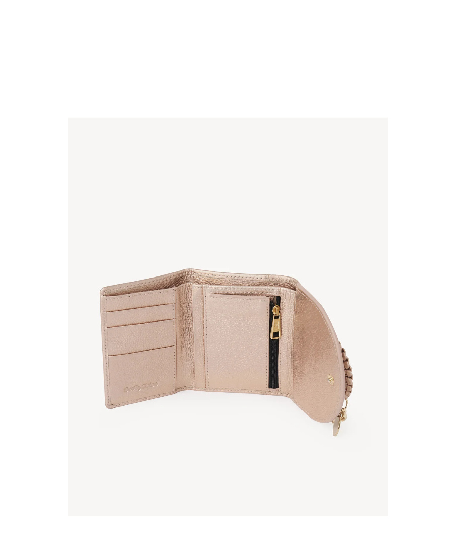 See By Chloé Beige Hana Compact Wallet In Nude