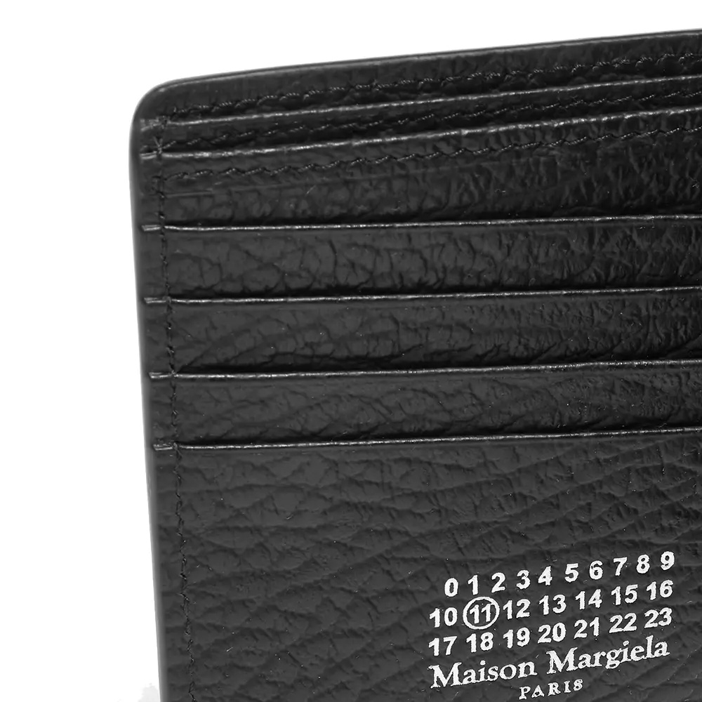 Maison Margiela Black Four Stitches Bi-fold Wallet In Black