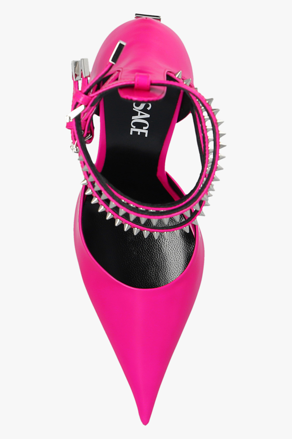 Versace Woman Pumps Fuchsia Size 8 Calfskin In Pink