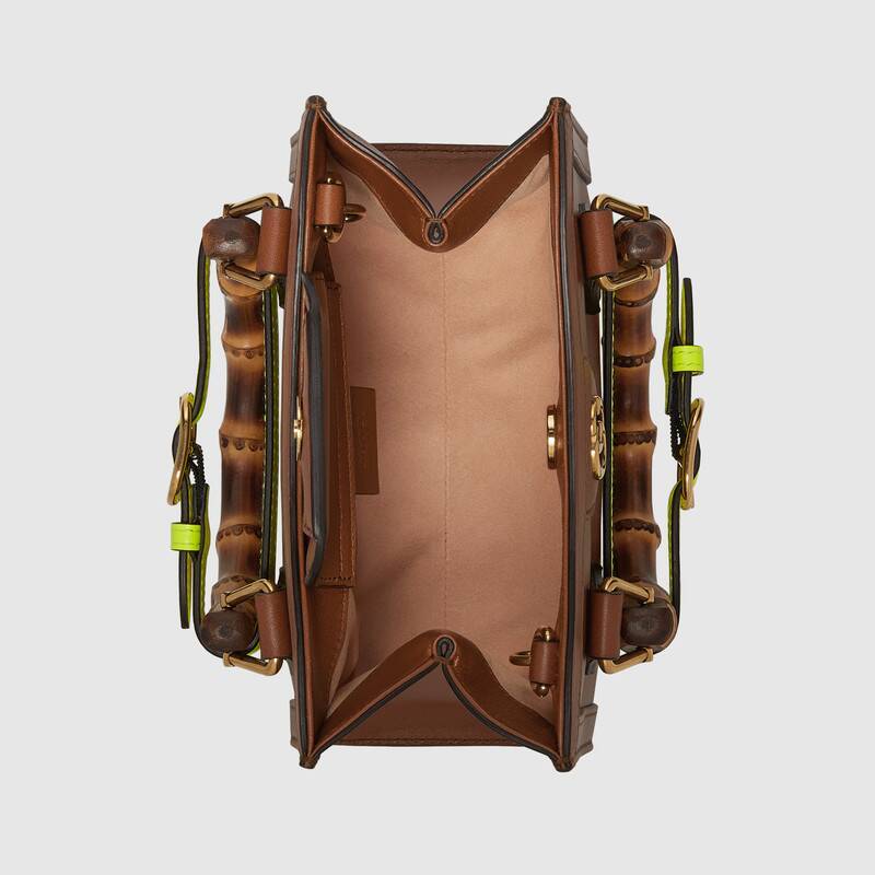 Gucci Diana Bamboo Leather Handbag In Brown