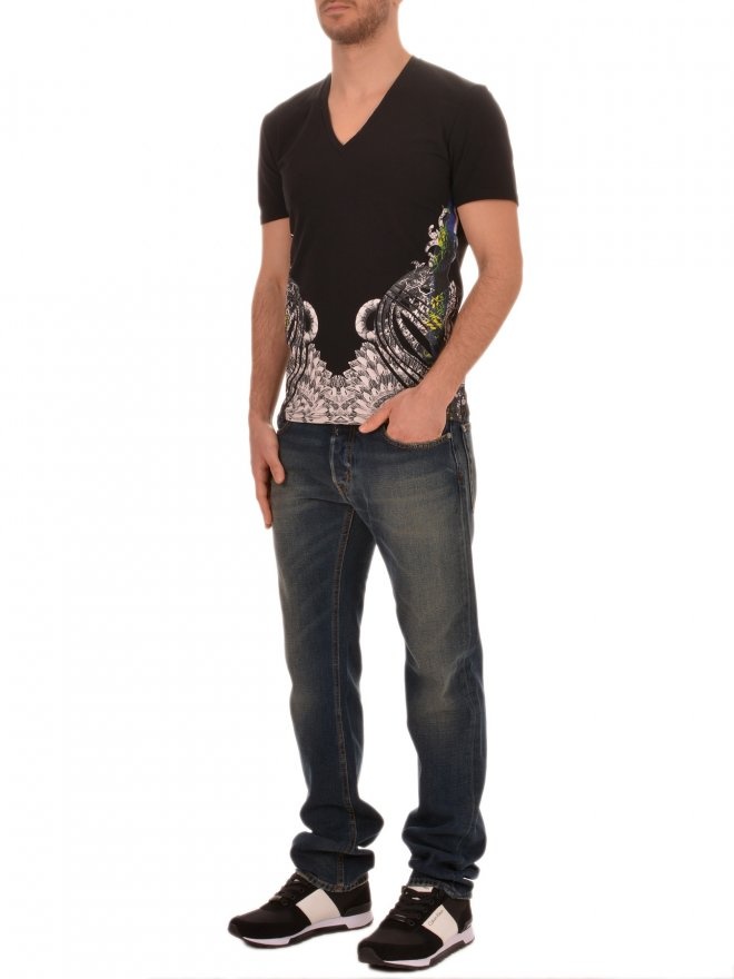 Just Cavalli Printed T-shirt In Black