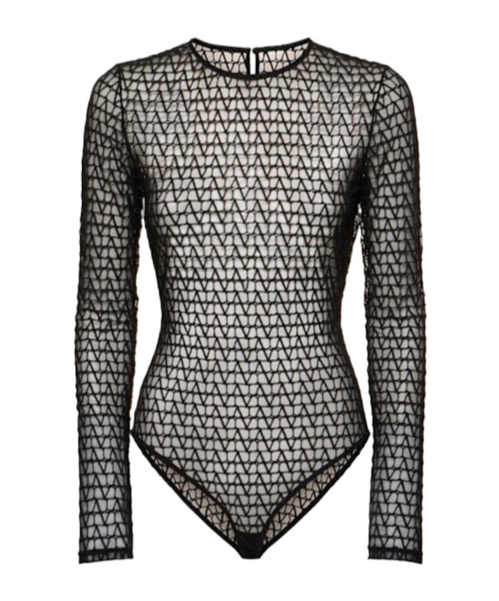 Valentino Round-collar And Long-sleeved Jumpsuit