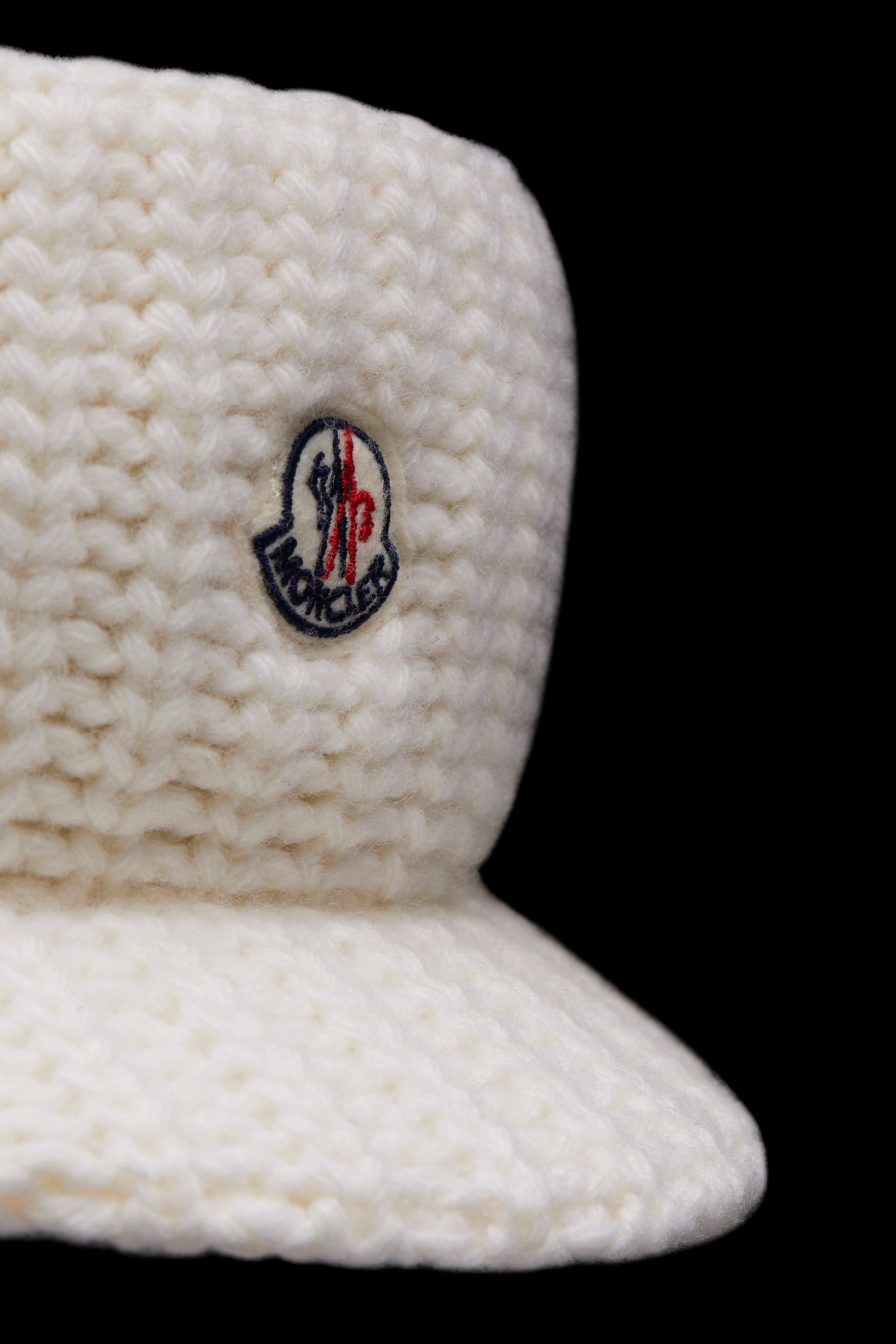 Moncler Logo-patch Knitted Headband In Gray