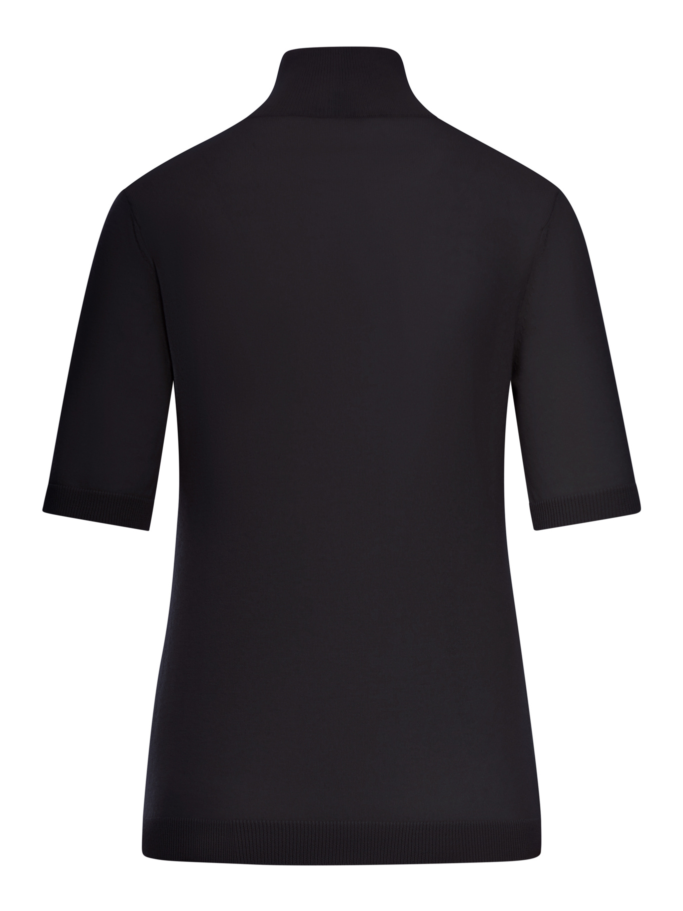 Max Mara Short-sleeved Knitted Pullover In Black