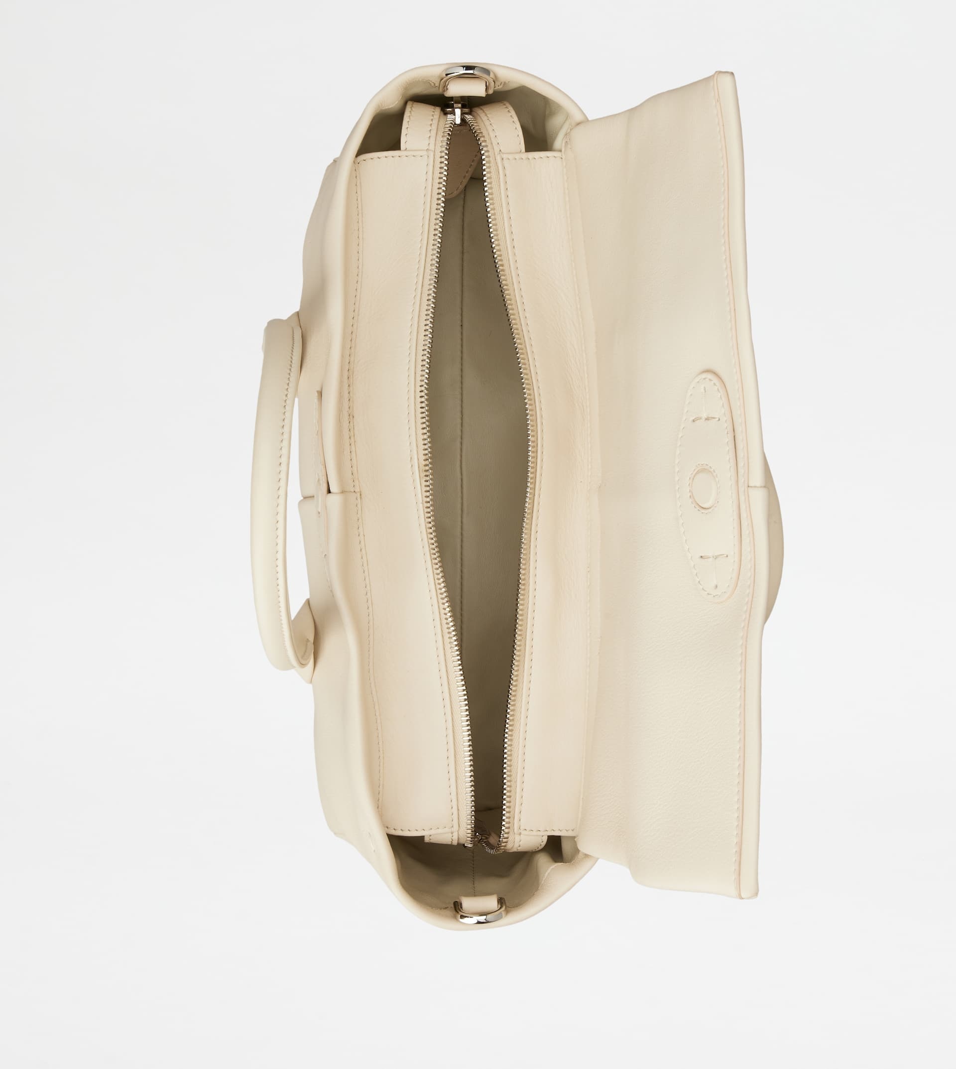Tod's Di Leather Tote Bag In Nude