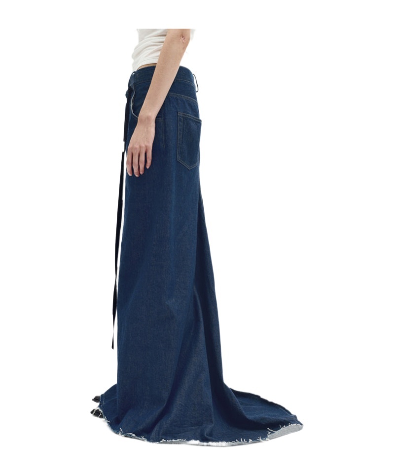 Ann Demeulemeester Goele 5 Pocket Comfort Skirt In Blue