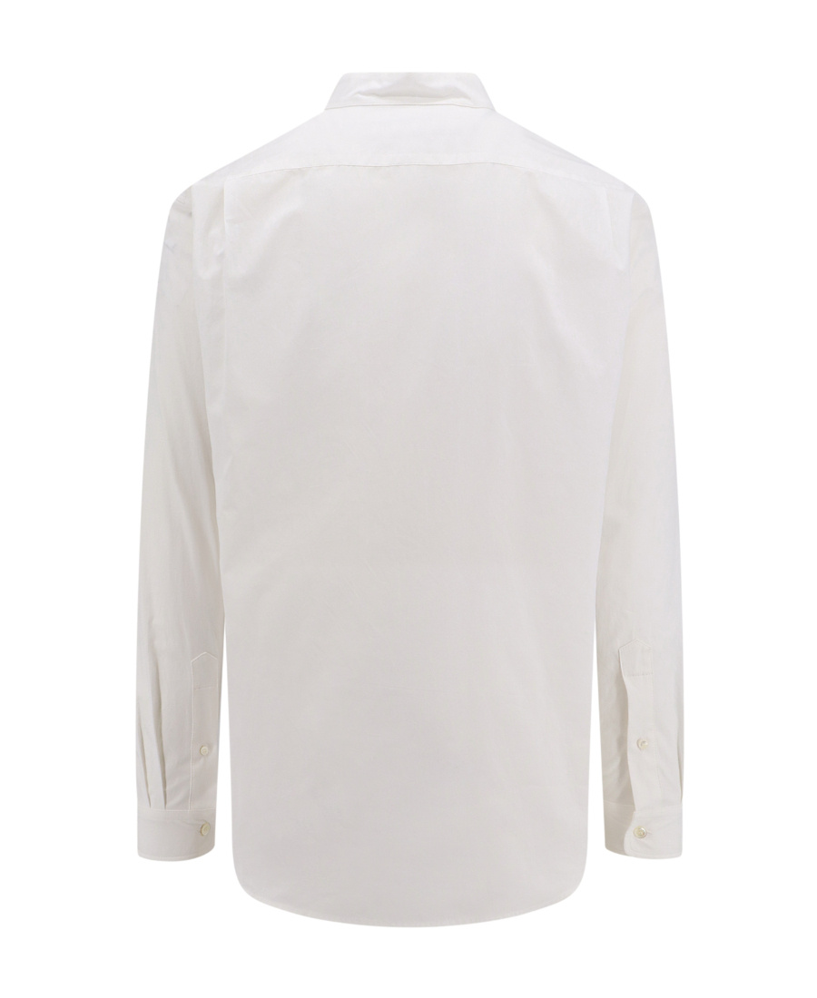 Kenzo Illustration Print Band Collar Shirt In White
