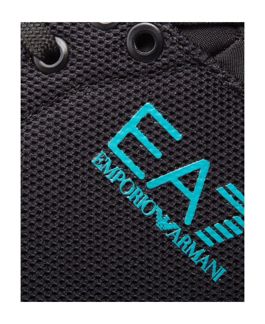 Ea7 Logo Details Casual Sports Shoes In Black