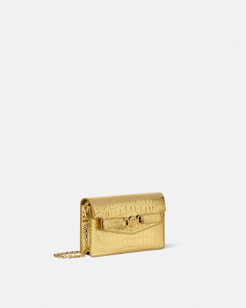 Versace Medusa'95 Crocodile Effect Shoulder Bag