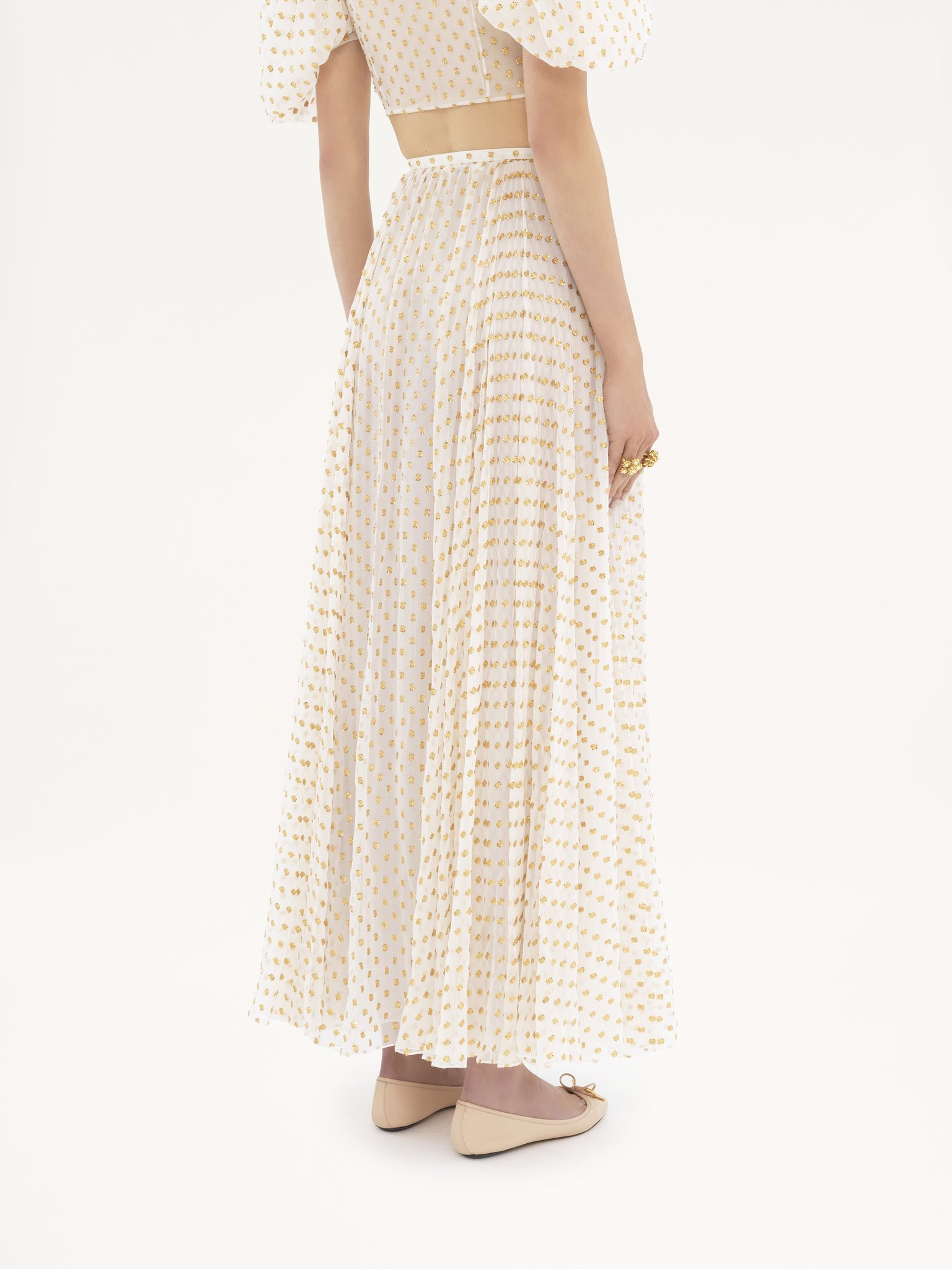 Chloé Pleated Skirts In White