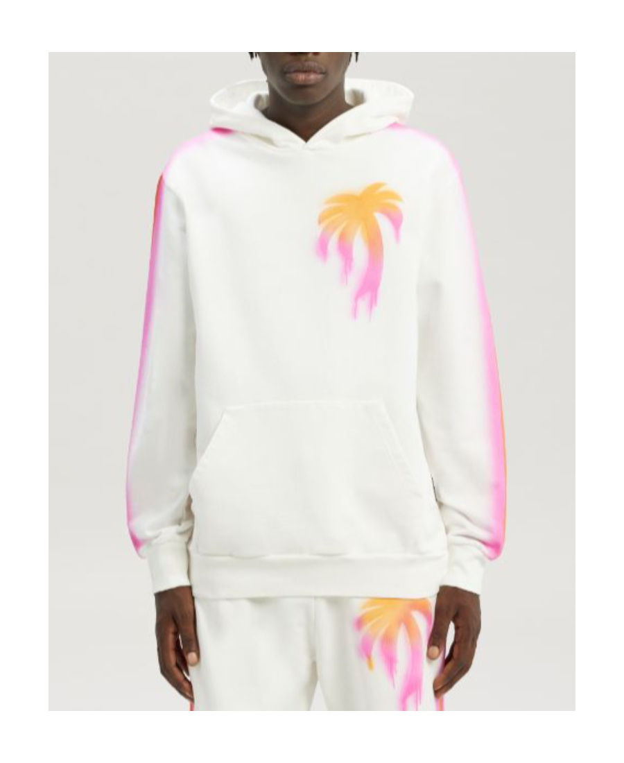 PALM ANGELS I LOVE PA GRAFFITI-PRINT HOODIE
