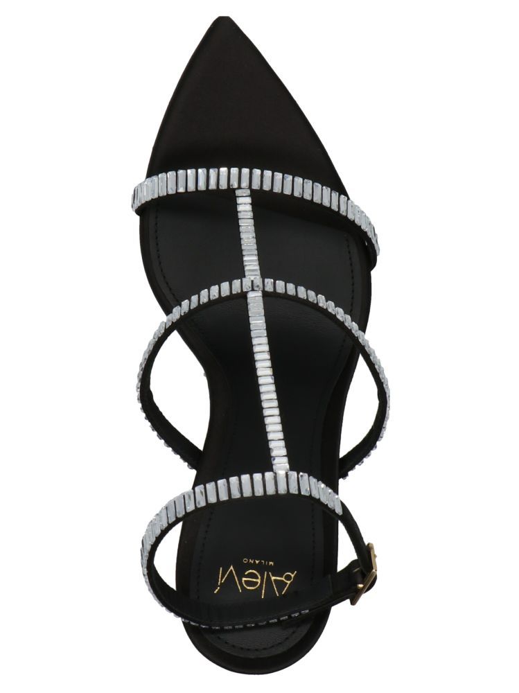 Alev� Lisa 110mm Crystal-embellished Sandals In Black