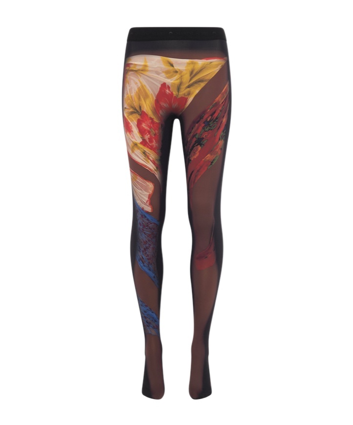 Marine Serre Recycled Draped Statue Jersey Leggings In Multi