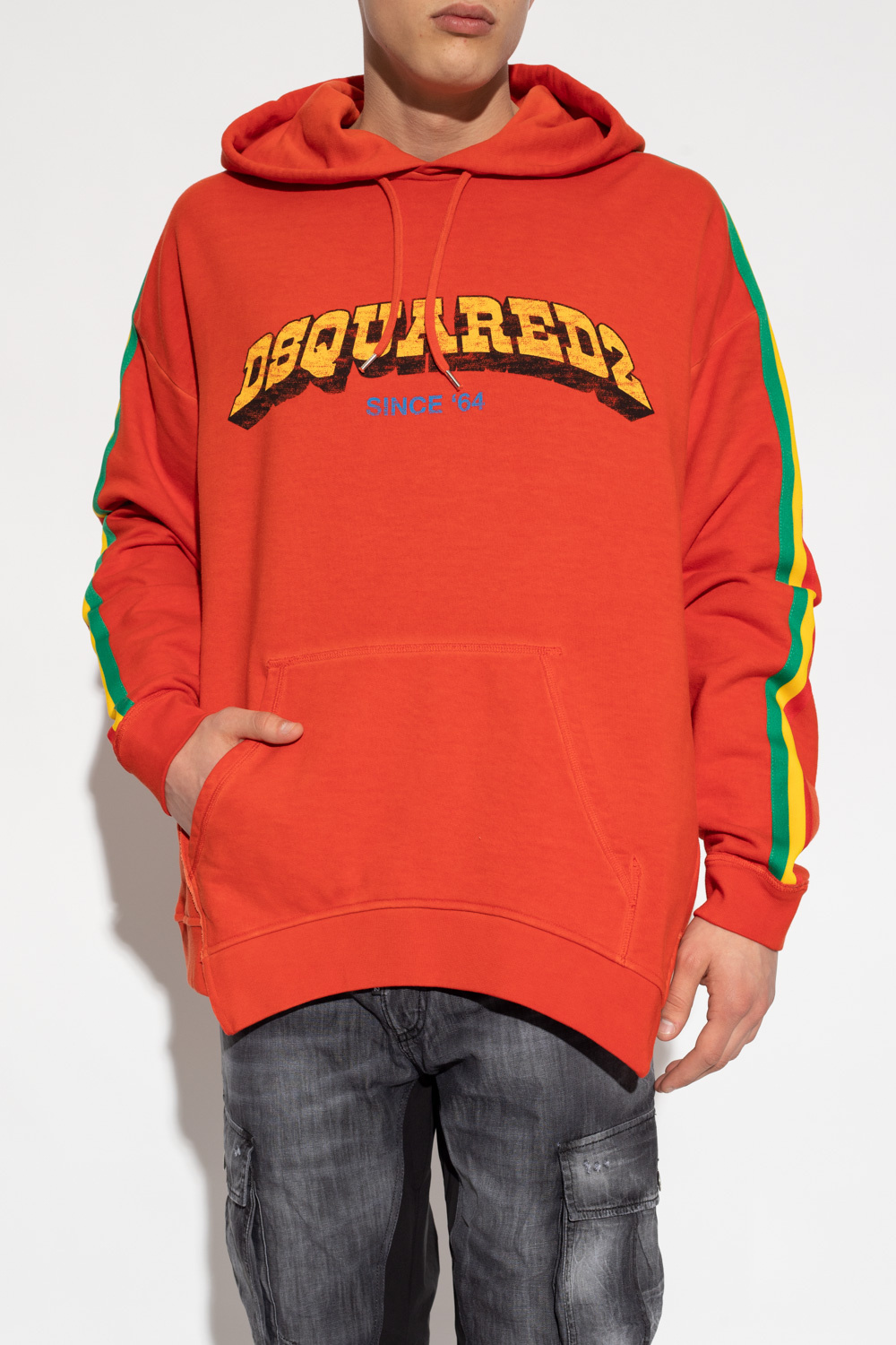 Dsquared2 Man Sweatshirt Rust Size M Cotton In Red