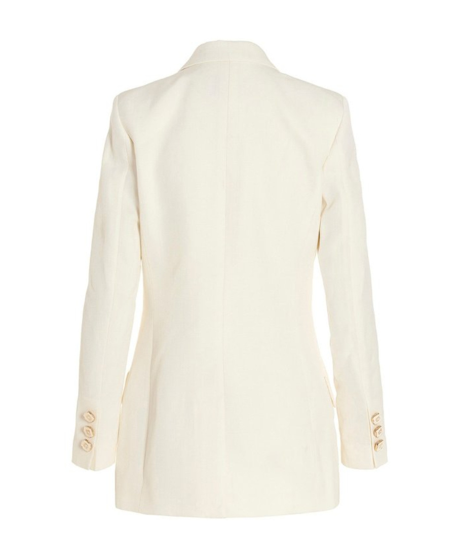 Shop Casablanca Double-breasted Suit Jacket In White