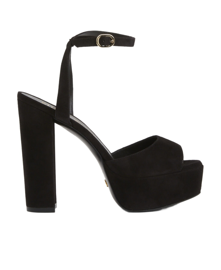 Stuart Weitzman Woman Sandals Black Size 8.5 Soft Leather In Black