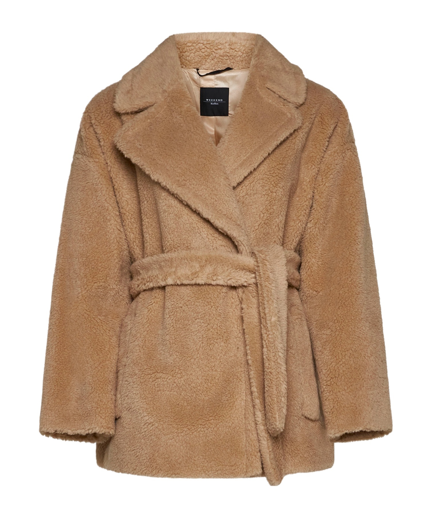 Weekend Max Mara Ramino Teddy Short Coat In Brown