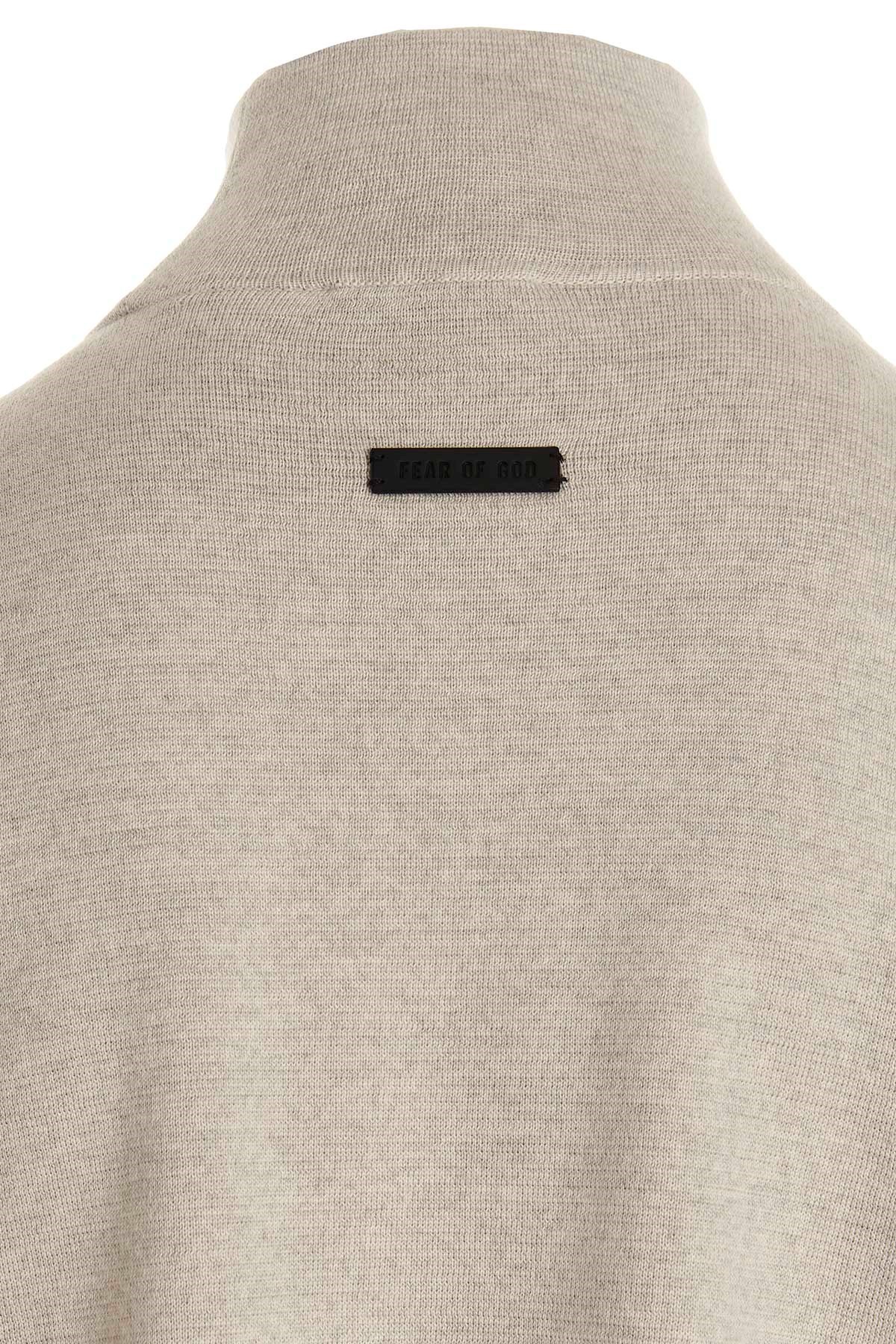 Shop Fear Of God High-neck Long-sleeved Jumper In Nude