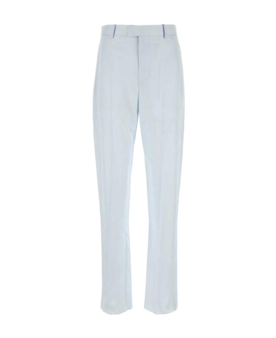 Bottega Veneta Pantalone In Twill Azzurro Pastello Donna In Blue