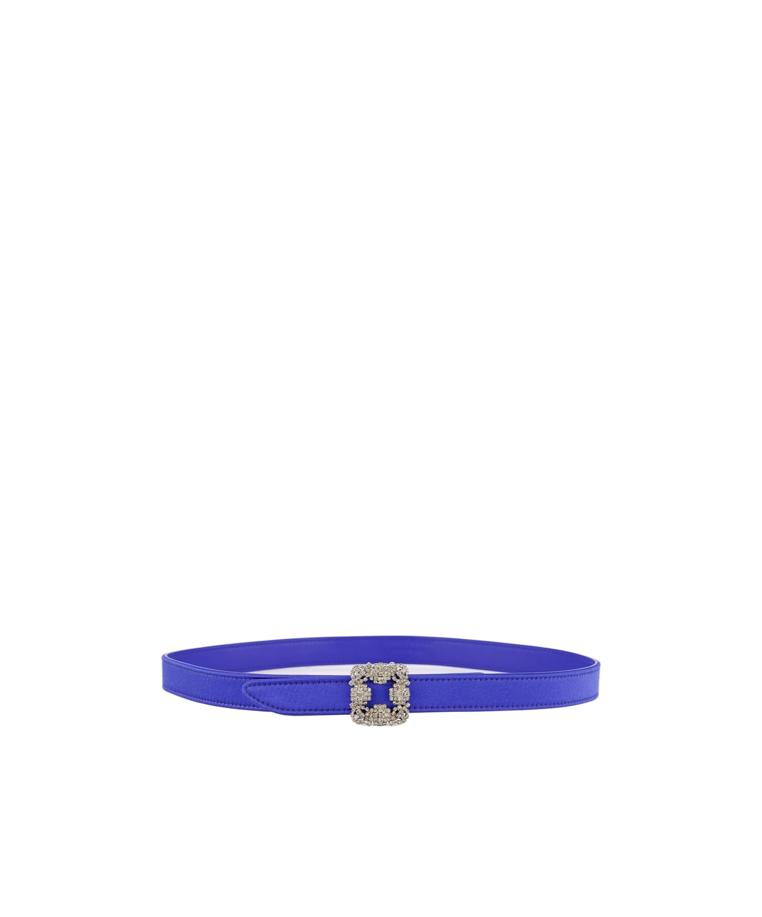 Manolo Blahnik Crystal Buckle Belt In Blue