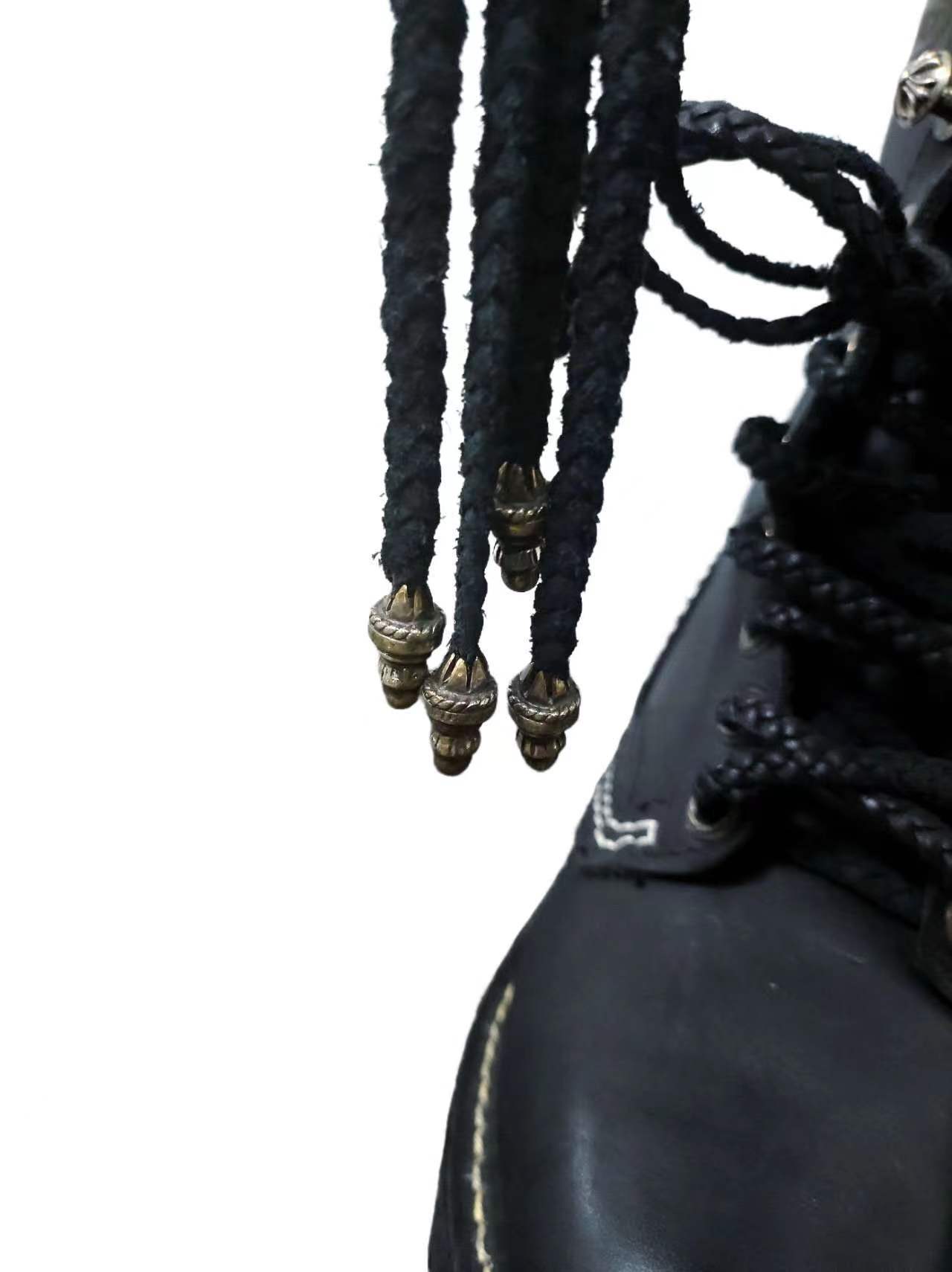 Chrome Hearts X Wesco Strap-up Martin Boots In Black