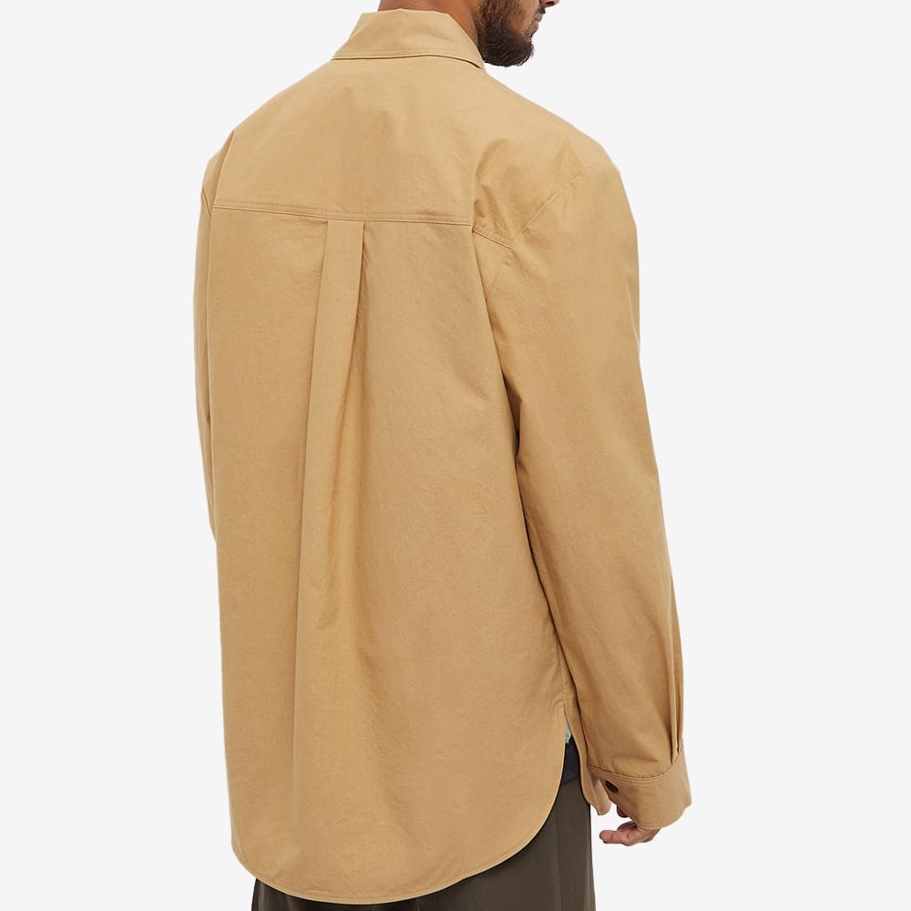 Nanushka Button-up Fitted Overshirt In Nude