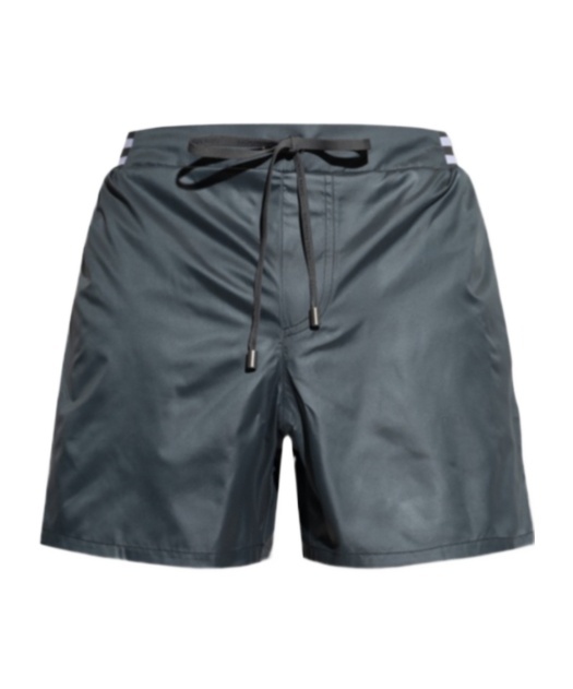 BALMAIN STRIPE-DETAIL SWIM SHORTS