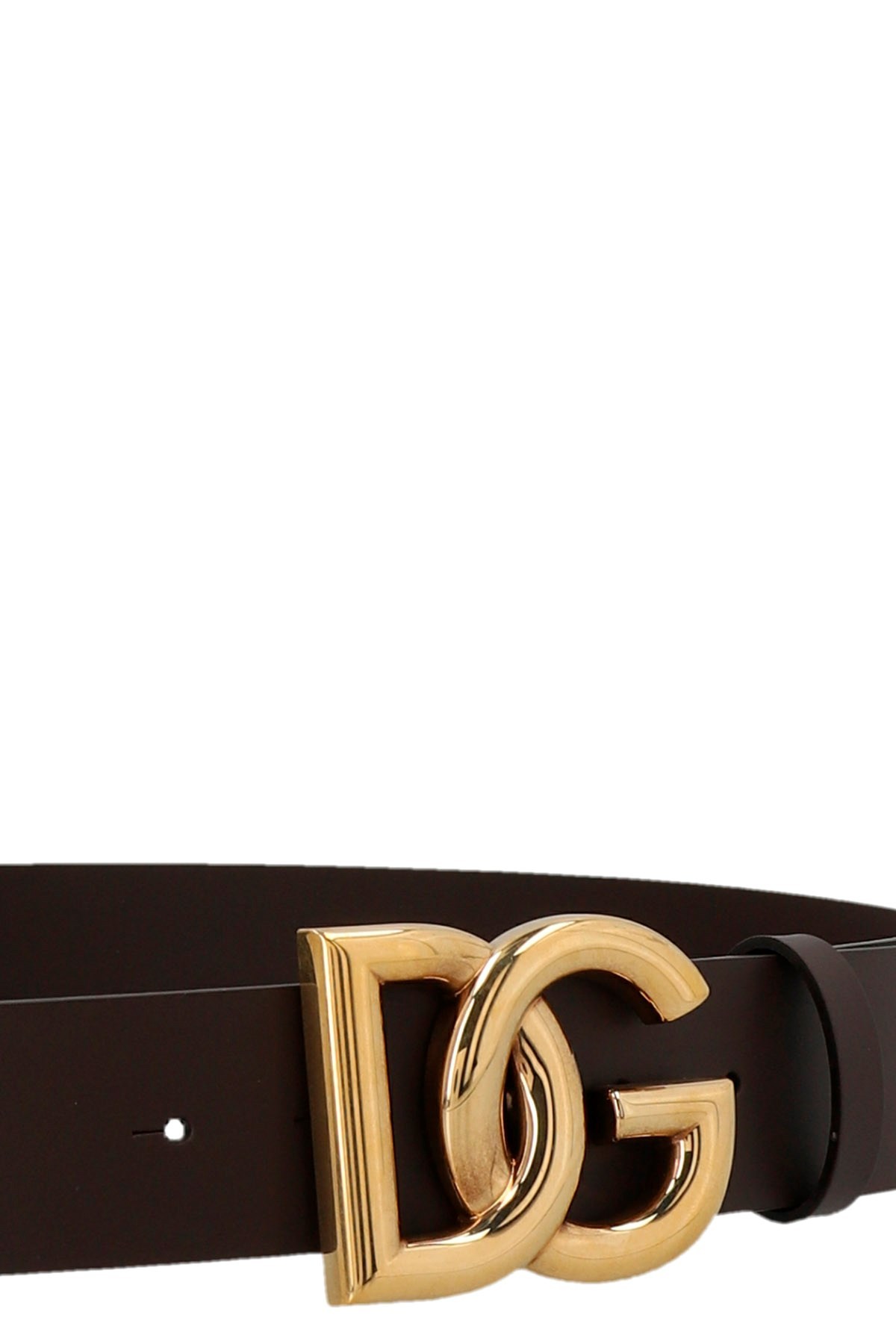 Dolce & Gabbana Black Belt With Buckle Closure And Interwoven Design In Leather Man In Black