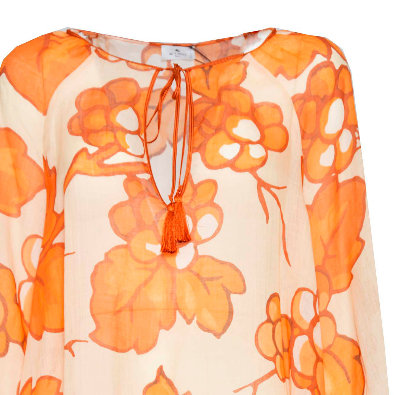 Etro Floral Printed Blouse In Orange