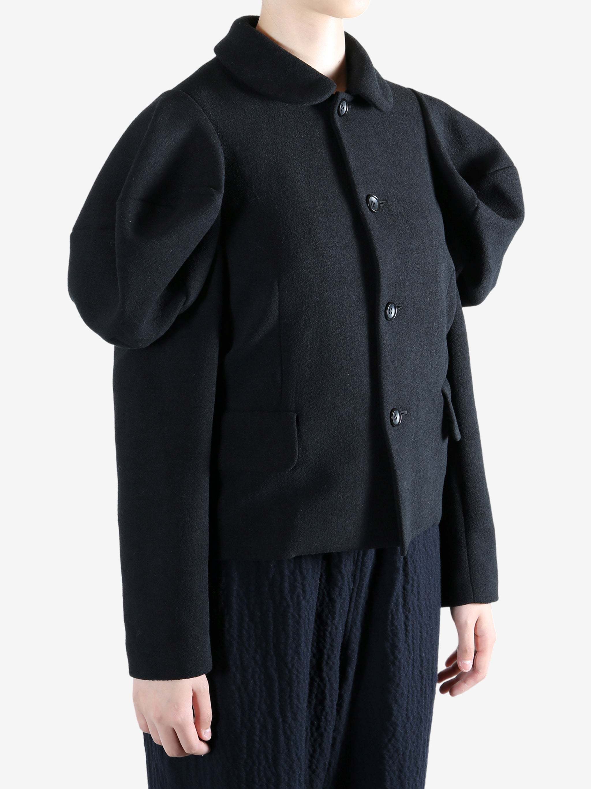 Comme Des Garçons Long Sleeve Casual Jacket In Black