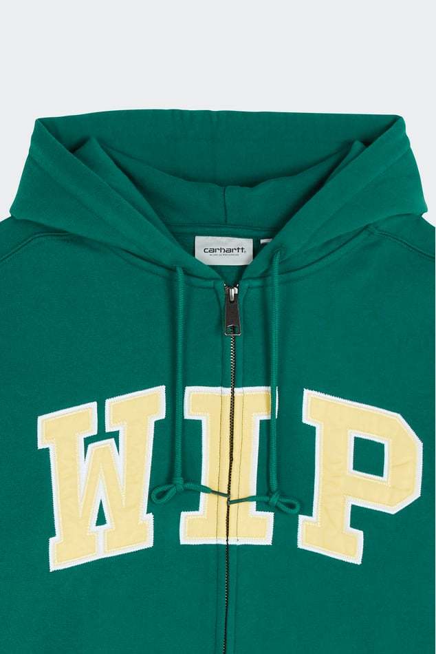 Carhartt Drawstring Hood Kangaroo Pocket Ribbed Cuffs In Blue