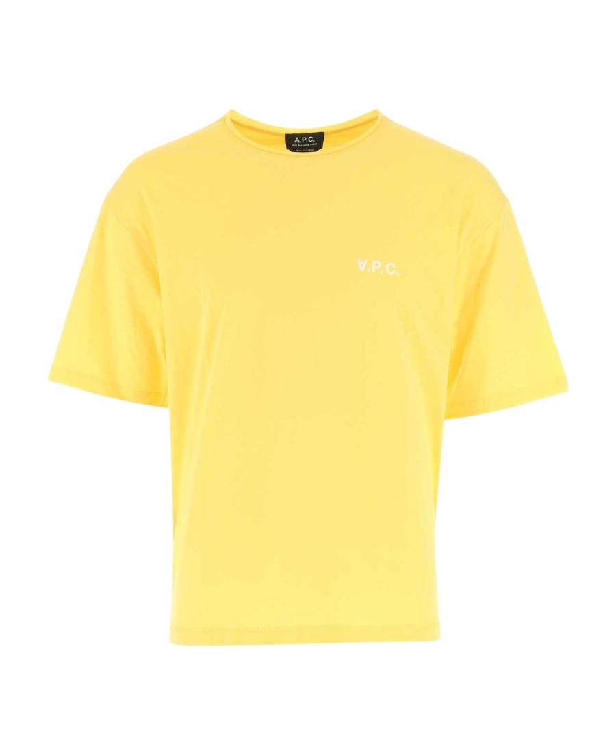 Apc Logo-print Short-sleeve T-shirt In Yellow