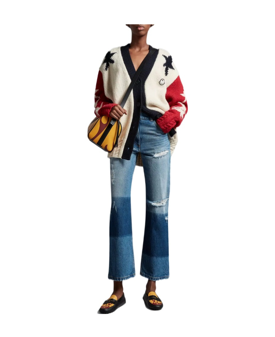 MONCLER STAR INTARSIA JEANS