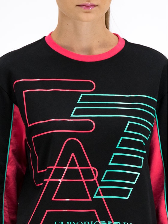 Shop Ea7 Logo Sweater In Black