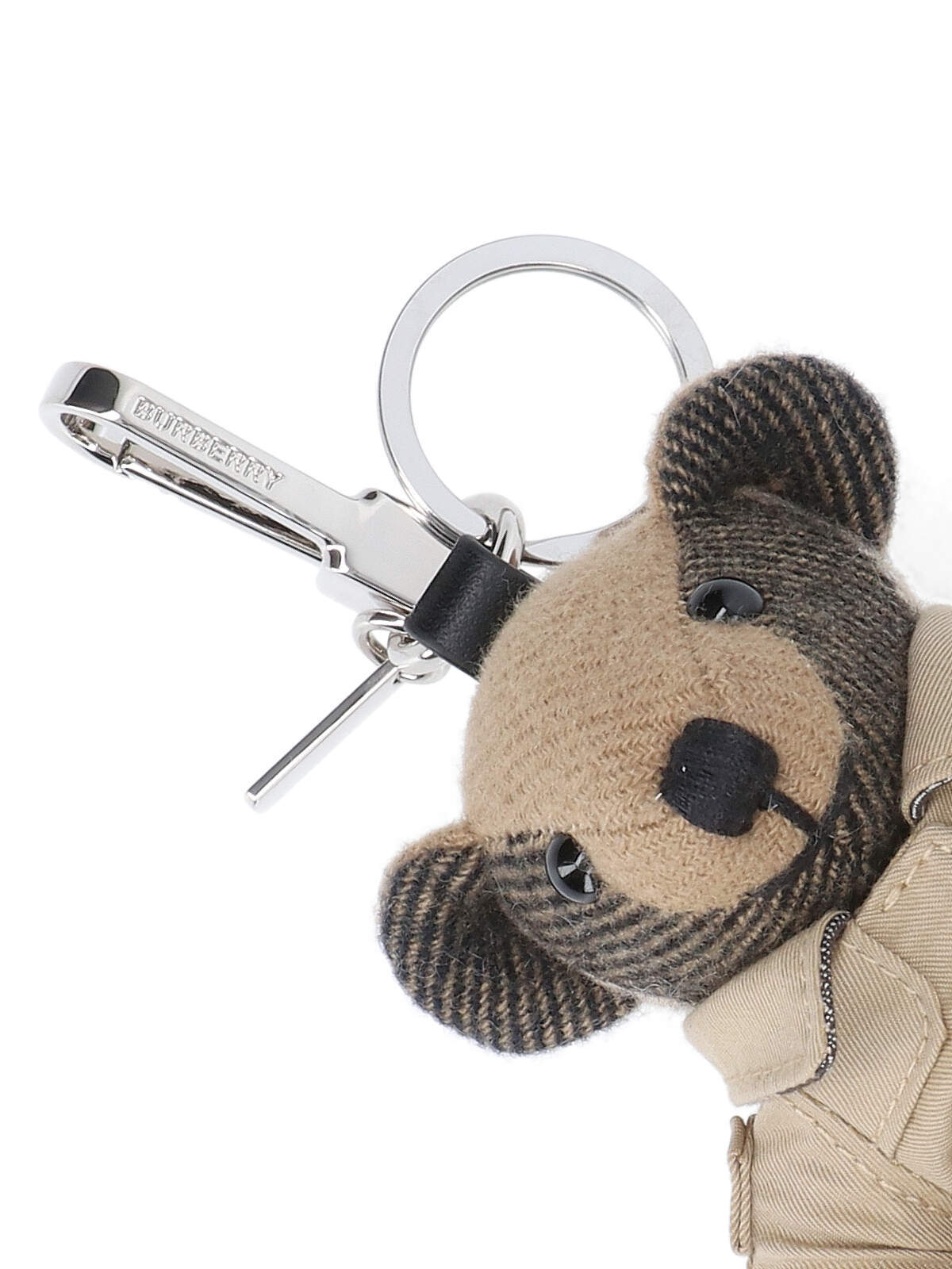 Burberry Bear Charm Keychain In Pattern