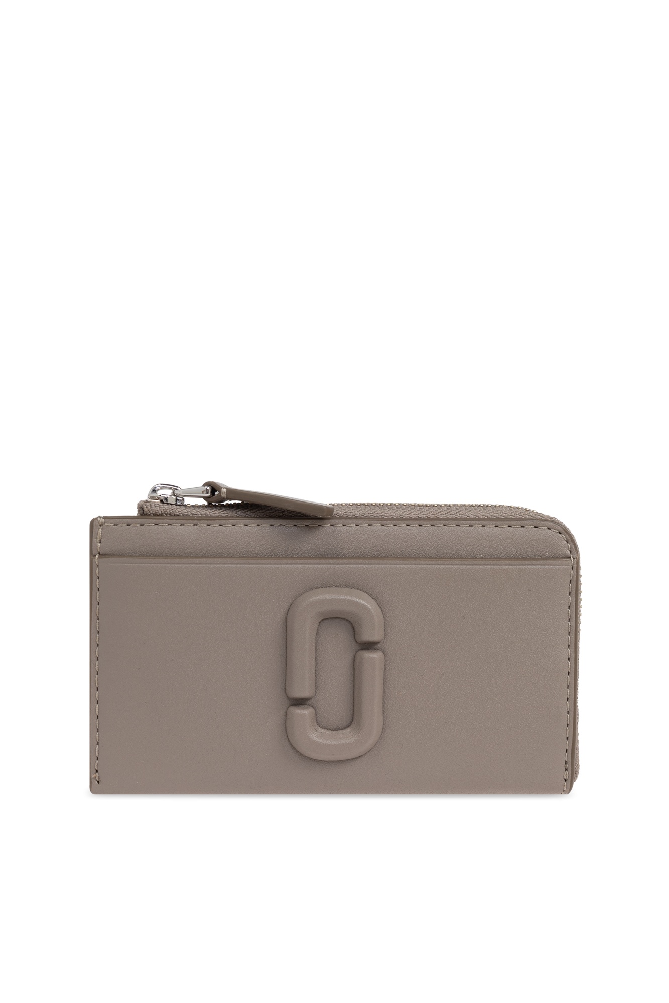 Marc Jacobs Gray 'the Covered J Marc Top Zip Multi' Wallet In Gray
