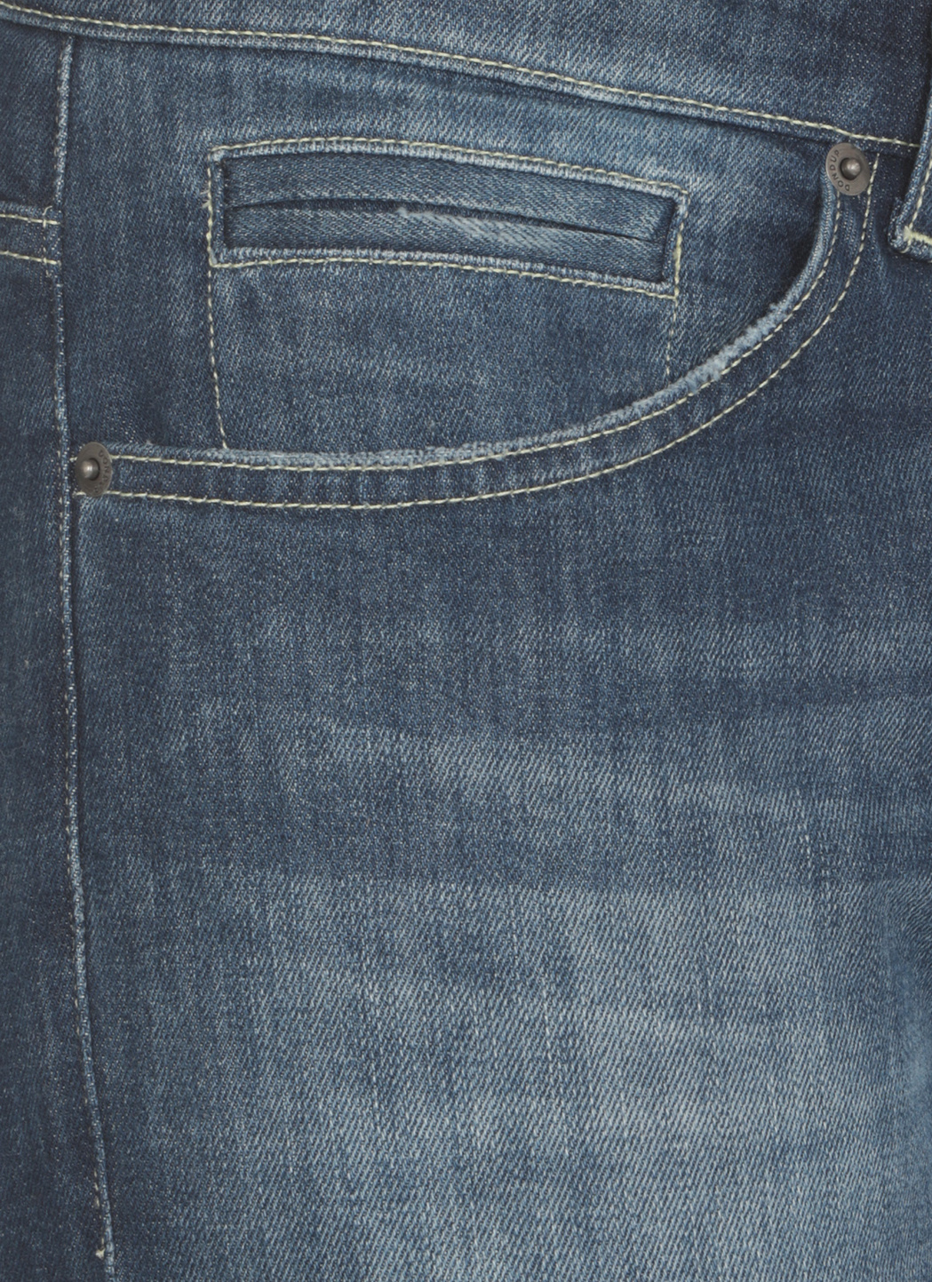 Dondup Denim Trousers With Belt Loops And Contrast Stitching In Blue