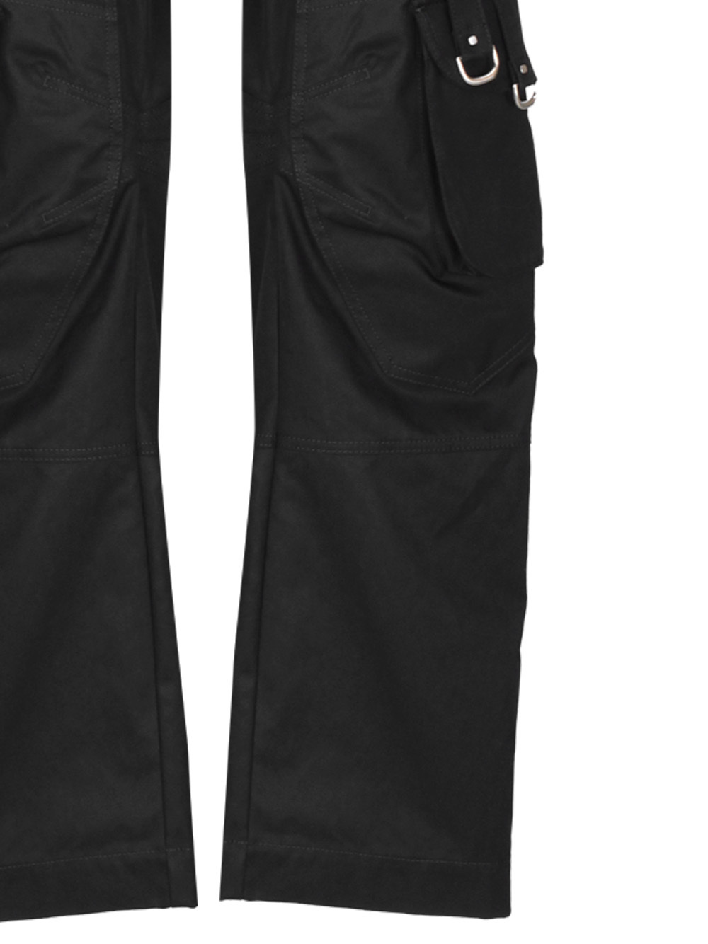 Off-white Cotton Cargo Trousers In Black