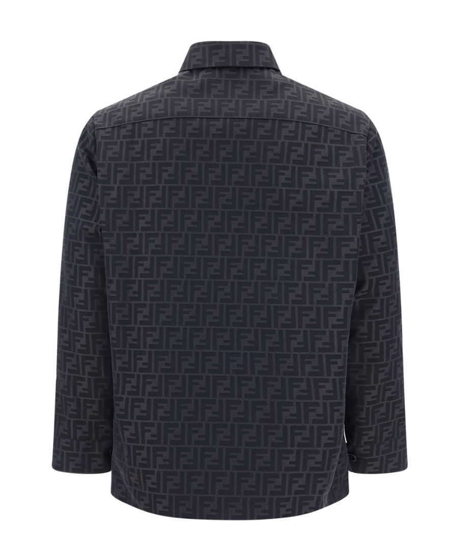 Fendi Go-to Monogram Blouson Jacket In Black