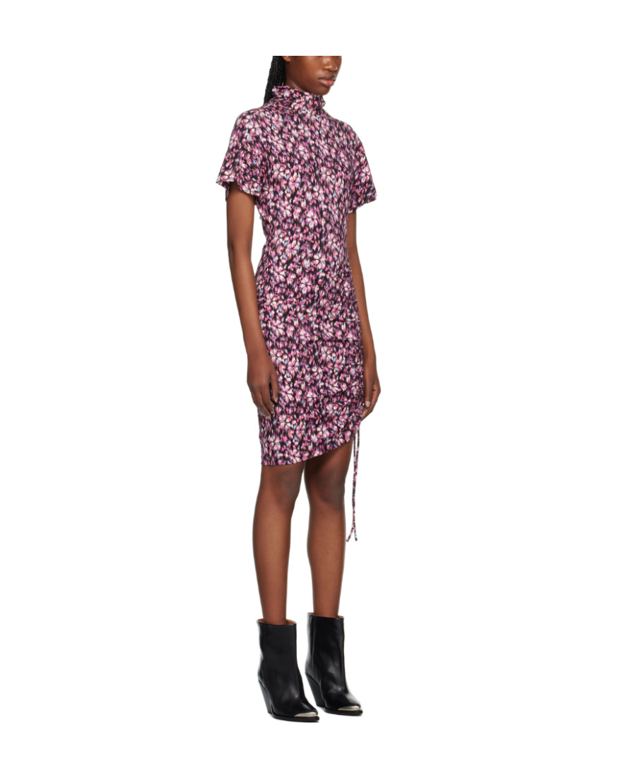 Isabel Marant Printed Short-sleeved Dress In Multicolor