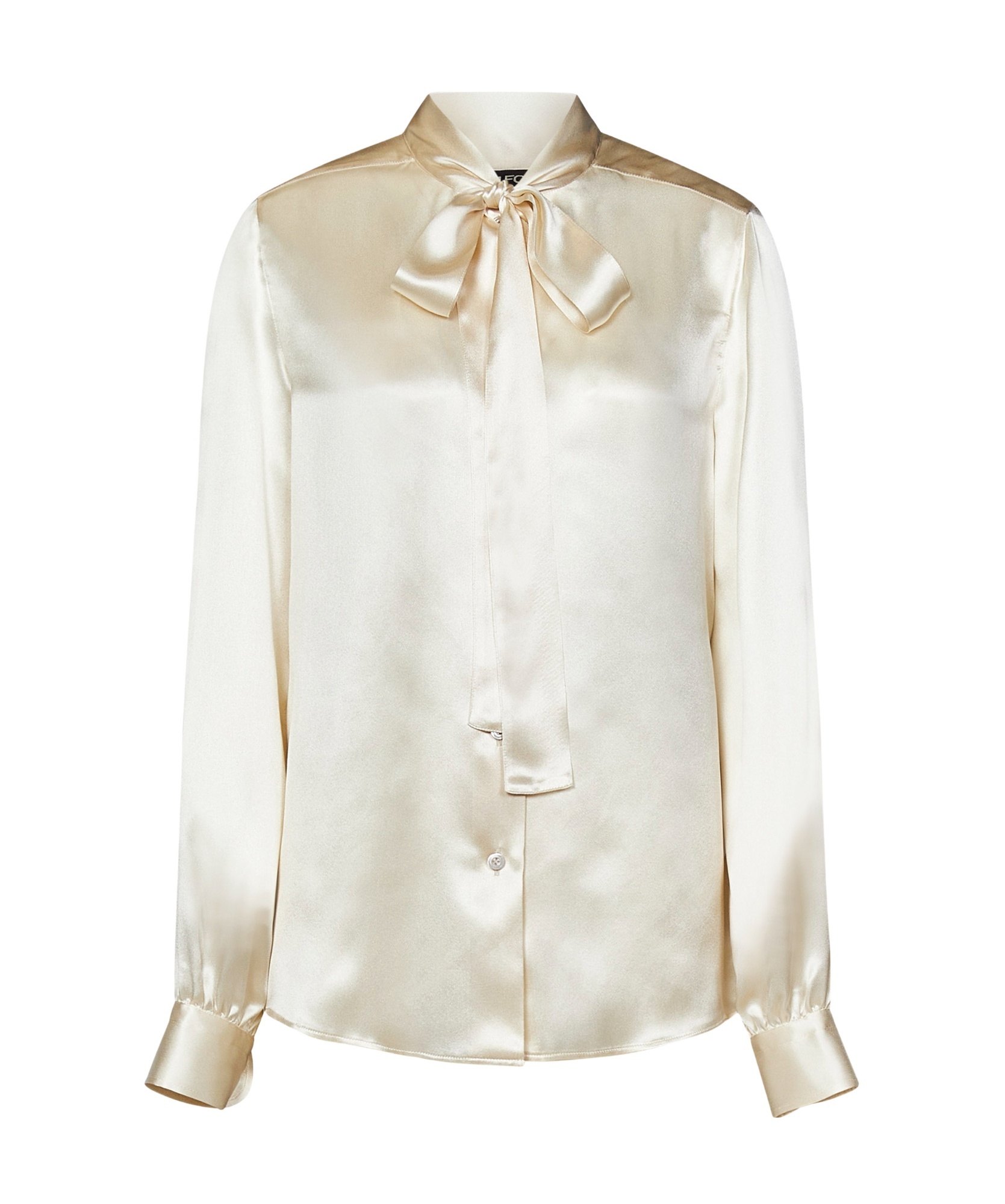 TOM FORD PUSSY-BOW COLLAR SILK SHIRT