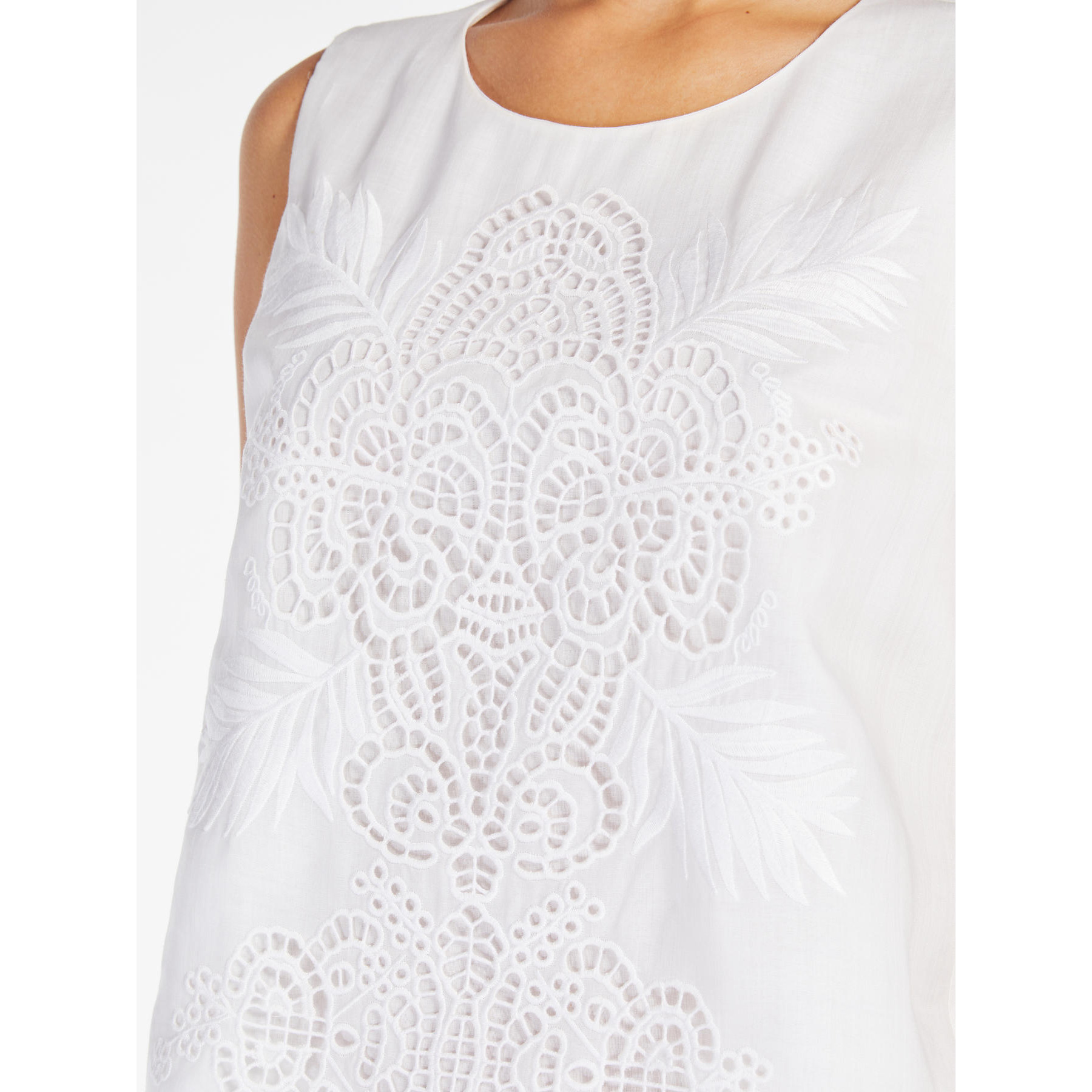 Max Mara Sleeveless Vest In White