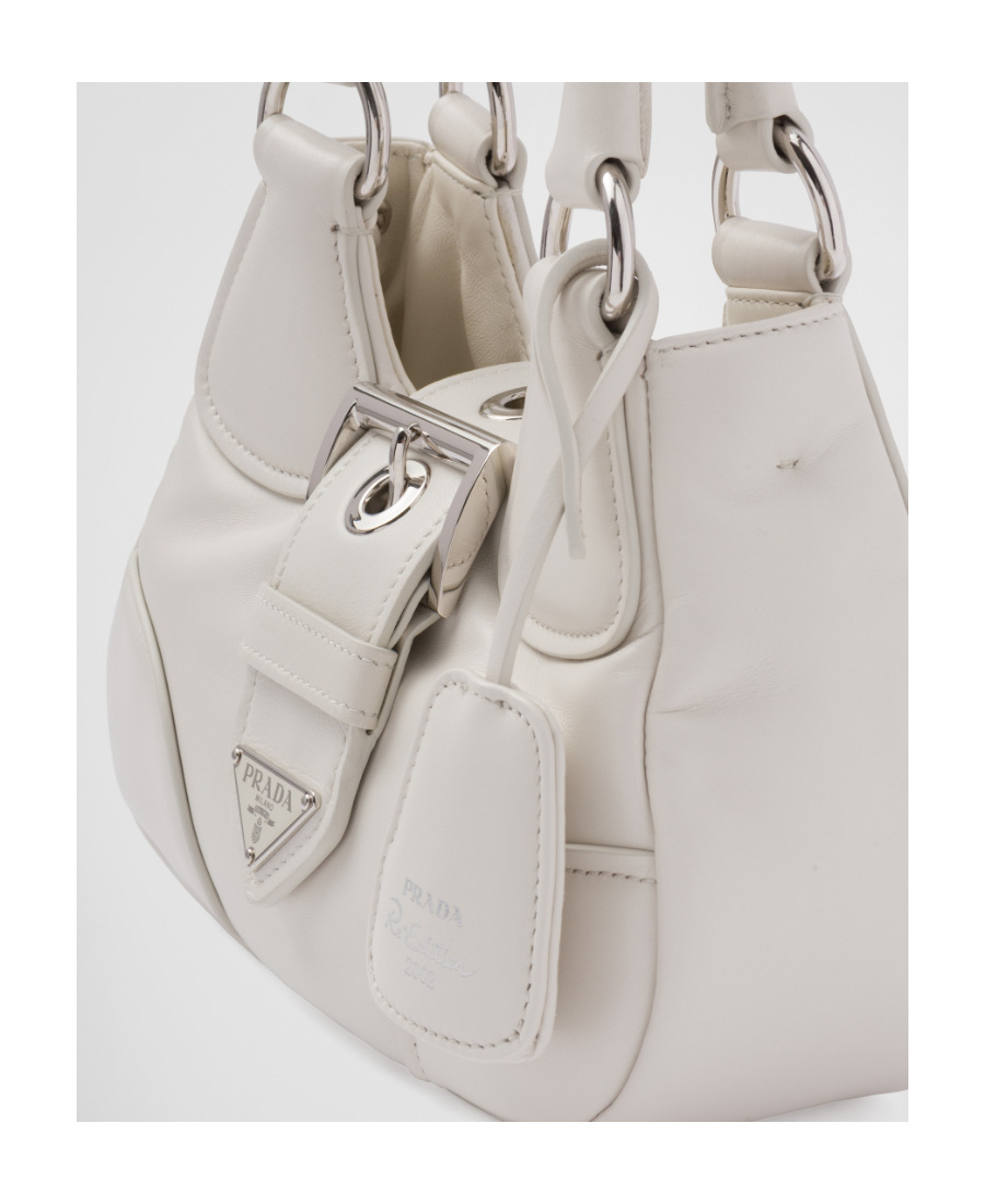 Prada Moon Padded Nappa-leather Mini Bag In White