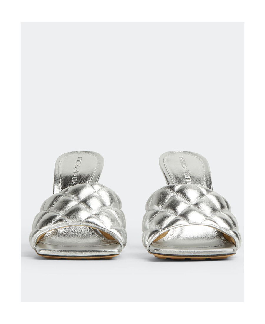 Bottega Veneta 95 Padded Leather Mules In White