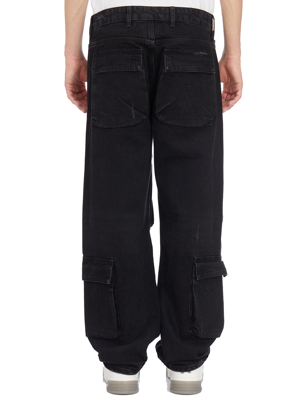 Represent R3ca Denim Cargo Jeans In Black