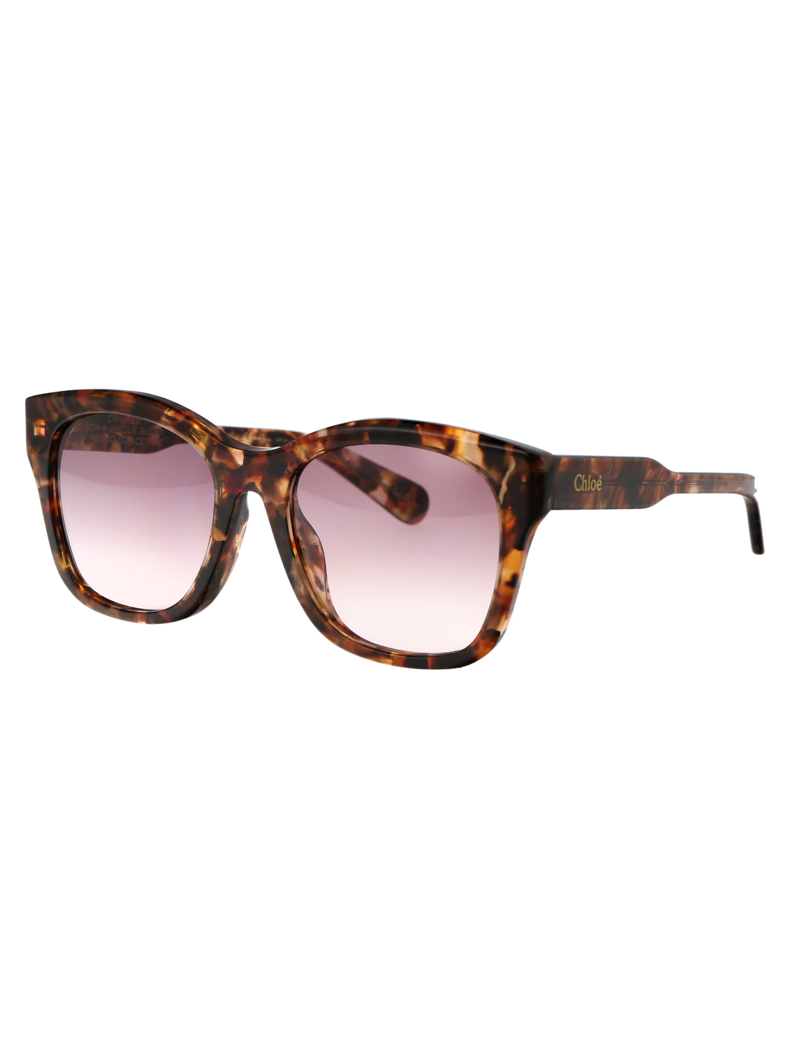Chloé Tortoiseshell-effect Cat Eye-frame Sunglasses In Pink