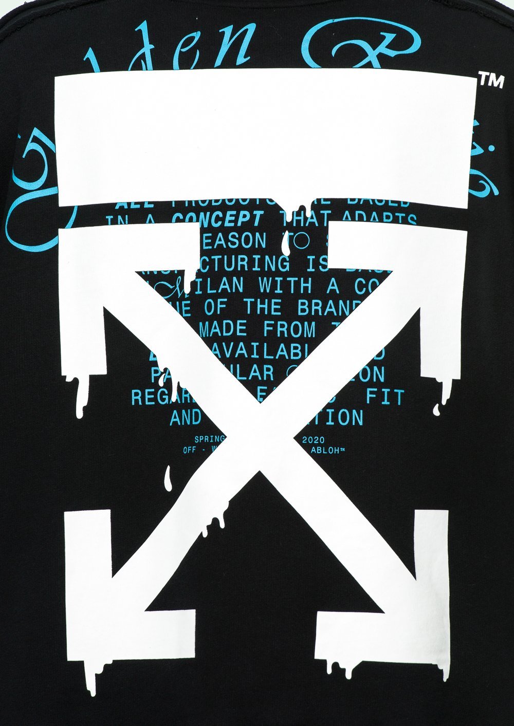 Off-white Dripping Arrows Crew Neck Sweatshirt In Black