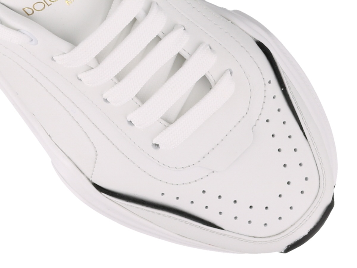 Dolce & Gabbana Daymaster Mix-leather Trainer Sneakers In White